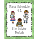 CLASSROOM SCHEDULES Signs, Matching, and Coloring